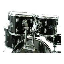 Bateria Turbo Play 22/14/12/10/14 Preta Sparkle Foto mini 3