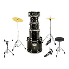 Bateria Turbo Play 22/14/12/10/14 Preta Sparkle Foto mini 2