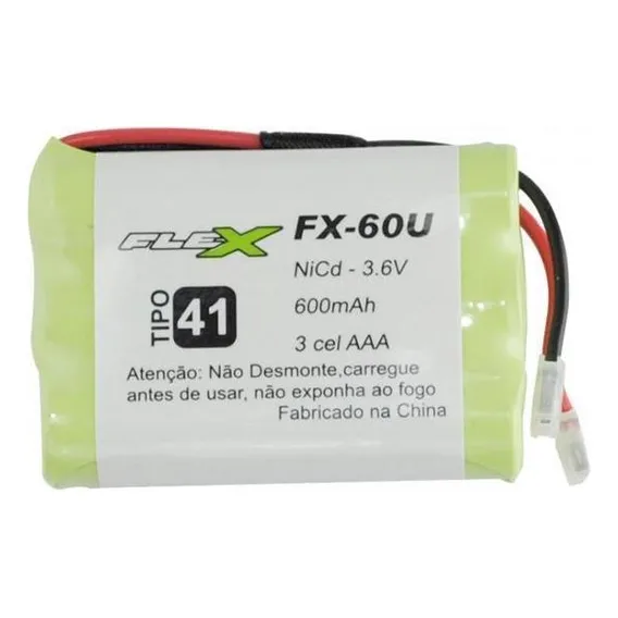 Bateria Universal Para Telefone Sem Fio 600mah 3,6v Fx-60u Foto 1
