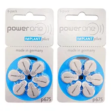 Baterias Power One Implante Coclear Implant Plus P675 12 Und Cor Prateado Foto  mini 1