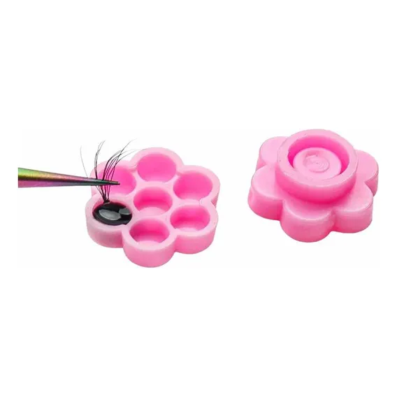 Batoque Flor Porta Cola Extensão Cílios - 100und Foto 1
