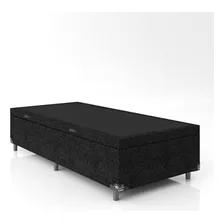 Baú Box Solteiro - Suede Preto Foto mini 2