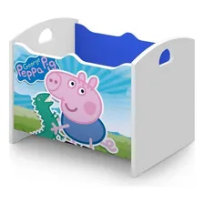 Bau Caixa Organizadora Brinquedo Infantil Peppa George Azul Foto mini 1