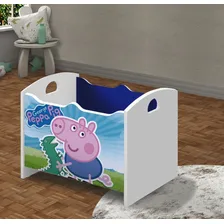 Bau Caixa Organizadora Brinquedo Infantil Peppa George Azul Foto mini 3