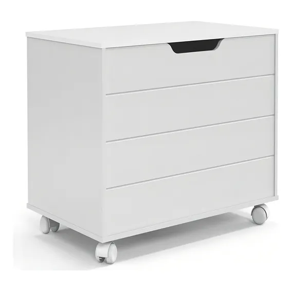 Baú Toy Matic Móveis Branco Soft - 51187 Baú de brinquedos organizador roupas infantil Foto 1