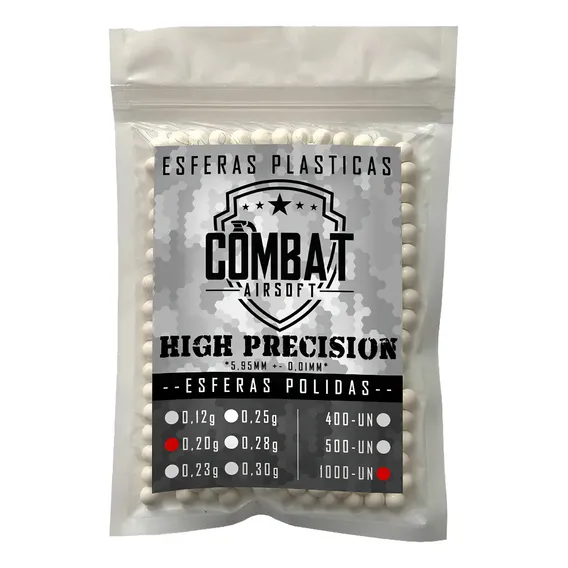 Bbs Bb Airsoft 0.20g Bolinhas 6mm 1000un Pistolas E Rifles Foto 1