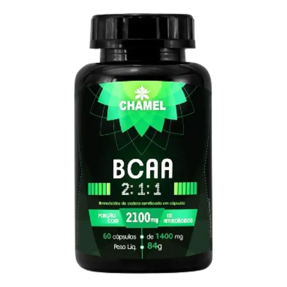 Bcaa 2:1:1 - 1400mg - 60 Cápsulas - Chamel Foto 1