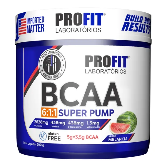 Bcaa 6:1:1 Super Pump Powder 300g - Profit Sabor Melancia Foto 1