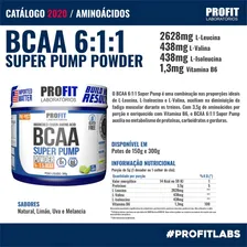 Bcaa 6:1:1 Em Pó Super Pump 300g - Profit Labs Sabor Limão Foto mini  3