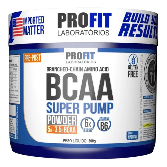 Bcaa 6:1:1 Em P贸 Super Pump 300g - Profit Labs Sabor Natural Foto 1