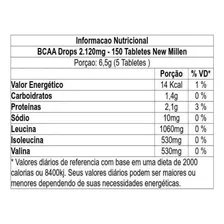 Bcaa Drops Mastigavel - 150 Tabletes New Millen Foto mini  2