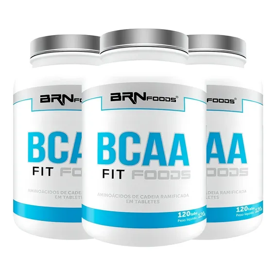 Bcaa Fit Foods 3 Unidades (120tabs) - Brn Foods Foto 1