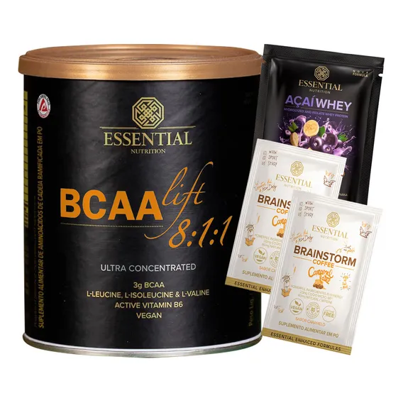 Bcaa Lift Essential Nutrition Sabor Limão 210g Ganhe Foto 1