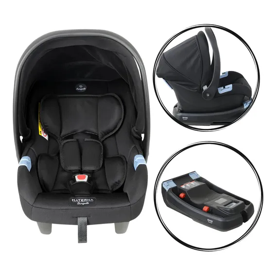 BebĂȘ Conforto Com Base Cadeirinha De Carro Preta Burigotto Foto 1