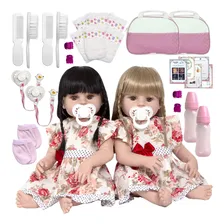 BebĂȘ Reborn GĂȘmeas Menina Real RecĂ©m Nascida 100% Silicone Foto mini 1