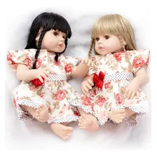 BebĂȘ Reborn GĂȘmeas Menina Real RecĂ©m Nascida 100% Silicone Foto mini 4