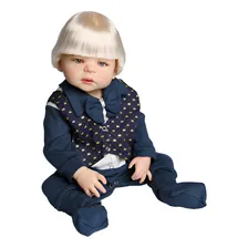 Bebê Reborn Menino Loiro Silicone 55cm Pronta Foto mini 1