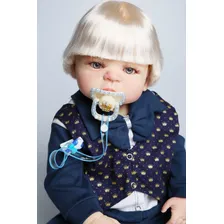 Bebê Reborn Menino Loiro Theo Corpo Silicone Realista Foto mini 3