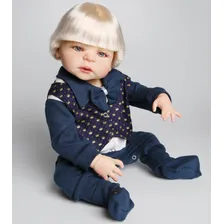 Bebê Reborn Menino Loiro Theo Corpo Silicone Realista Foto mini 4