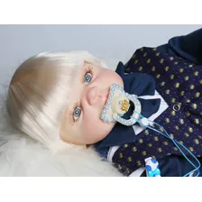 Bebê Reborn Menino Loiro Theo Corpo Silicone Realista Foto mini 2