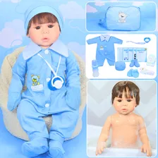 BebĂȘ Reborn Menino Silicone 20 Itens Super Realista Foto mini 2