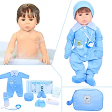 BebĂȘ Reborn Menino Silicone 20 Itens Super Realista Foto mini 1