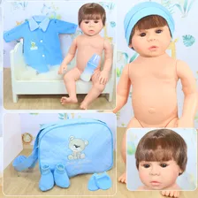 BebĂȘ Reborn Menino Silicone 20 Itens Super Realista Foto mini 4