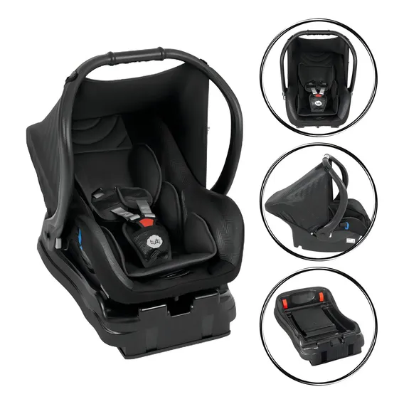 Bebê Conforto Com Base, Cadeirinha Cadeira De Carro Black Foto 1