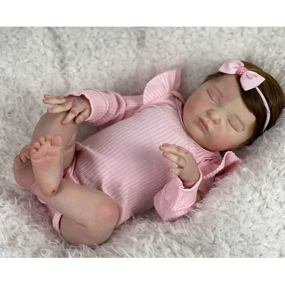 Bebe Reborn Menina Saskia, Corpo Inteiro Cabelo Fio A Fio Foto 1