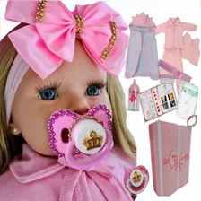 Bebe Reborn Realista Enxoval Imediato Menina Princesa Foto mini 1