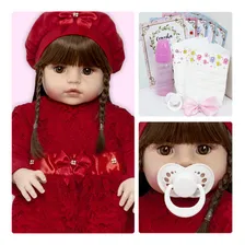 Bebe Tipo Reborn Realista Abigail Corpo Vinil Siliconado Cegonha Reborn Dolls Foto mini 1