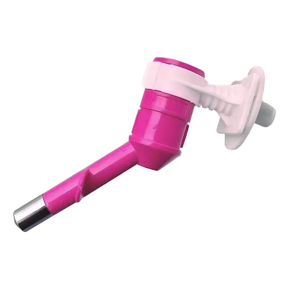 Bebedouro Automático Cães Cachorros Bico Bilha Garrafa Pet Cor Rosa Foto 1
