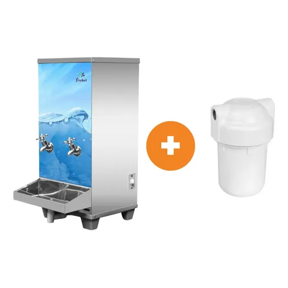Bebedouro Industrial Frisbel 25 Lts Bancada Inox Com Filtro Foto 1