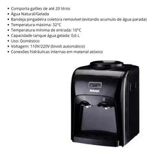 Bebedouro Refrigerado Eletr么nico Bivolt Agua Gelada Black Cor Preto 110V/220V Foto mini 3
