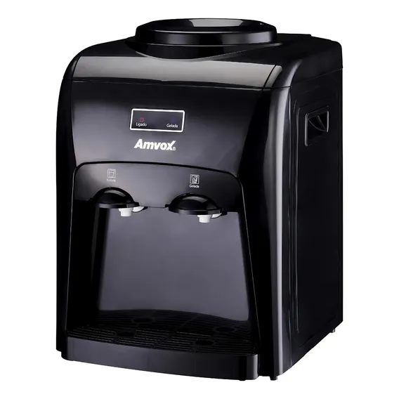 Bebedouro Refrigerado Eletr么nico Bivolt Agua Gelada Black Cor Preto 110V/220V Foto 1