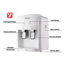 Bebedouro Refrigerado Eletrônico Veronna BE200 Bivolt Agua Gelada Cor Branco 110V/220V Foto mini 3