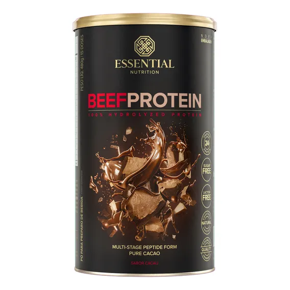 Beef Protein Essential Nutrition 480g Cacao Foto 1