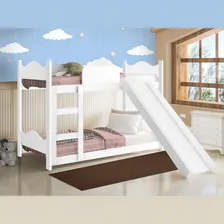 Beliche Cama Solteiro Infantil Escada Escorregador Branco Foto mini 2