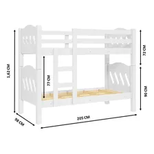 Beliche Perola Solteiro Mdf 162x205x98 Cm Vira Cama Solteiro Cor Branco Foto mini 4