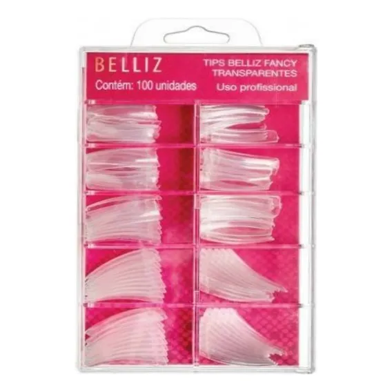 Belliz 100un Tips Belliz Fancy Transparentes Foto 1