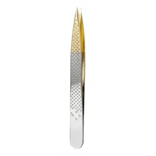 Belliz Enox Pinça Silver Gold Ponta Fina Ref. 1702 Foto mini 4
