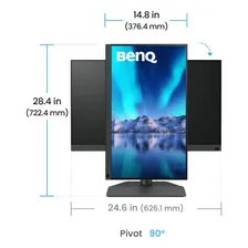 Benq Monitor Para Fotografia Benq Sw242q 24.1 2k Adobe Rgb Cor Preto 127/220V Foto mini 3