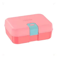 Bento Box Coral Lancheira Infantil Escolar Kit Lanche Foto  mini 1
