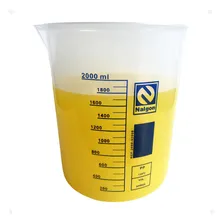 Béquer Becker Plástico 2000ml Forma Baixa Graduado Foto mini 2