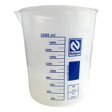 Béquer Becker Plástico 2000ml Forma Baixa Graduado Foto mini 1