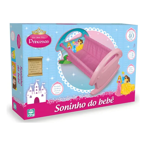 Bercinho Para Boneca Bebe Menina Reborn - Nig Cor Rosa Foto 1