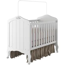 Berço Americano De Bebê Provençal Branco Mdf Vira Mini Cama Foto  mini 1