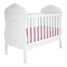 Berço Americano Realeza Branco Acetinado Com Capitonê Bege Foto mini 2
