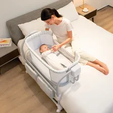 Berço balanço automático Bluetooth multifuncional Matela Techno 8601 cinza estampado Foto mini 4