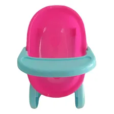 Berço Cadeirão De Boneca Cesto Reborn Infantil Brinquedo Cor Rosa Foto mini 2